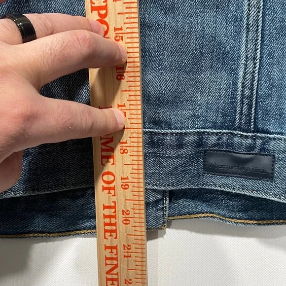 Abercrombie Fitch Classic Denim Jacket Blue Jean Women‎ XS - Picture 6 of 8